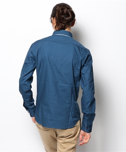 YELLOW RUBY（イエロールビー）の「basic minimal tied roll up shirt（シャツ/ブラウス・メンズ・オフホワイト/ダークブルー/ブラック/チャコール・LARGE/MEDIUM）」の9枚目の写真