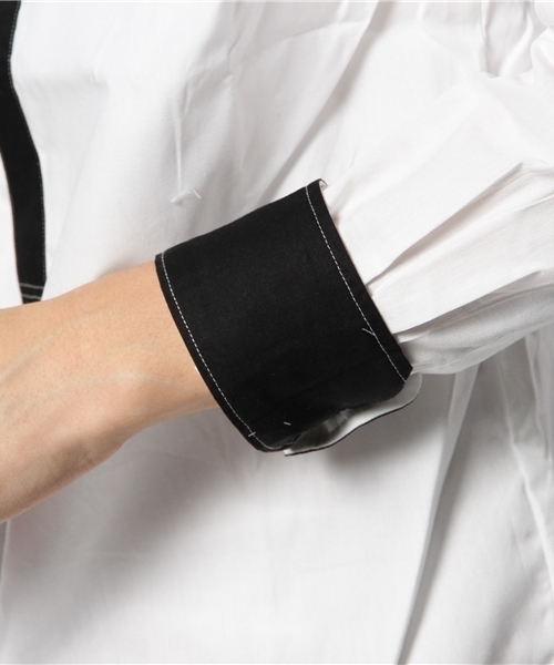 YELLOW RUBY（イエロールビー）の「basic minimal tied roll up shirt（シャツ/ブラウス・メンズ・オフホワイト/ダークブルー/ブラック/チャコール・LARGE/MEDIUM）」の5枚目の写真