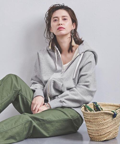 UNITED ARROWS(ユナイテッドアローズ)の「UWSC コットン ジップ パーカー(パーカー・レディース・ホワイト/ライトグレー・FREE)」の10枚目の写真