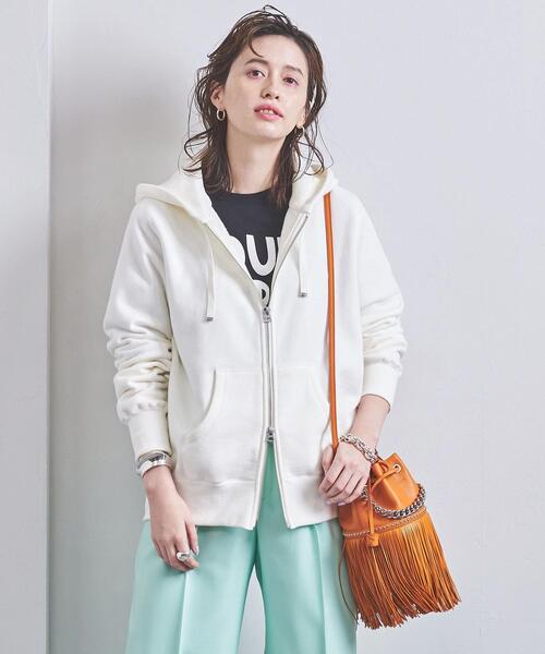 UNITED ARROWS(ユナイテッドアローズ)の「UWSC コットン ジップ パーカー(パーカー・レディース・ホワイト/ライトグレー・FREE)」の7枚目の写真