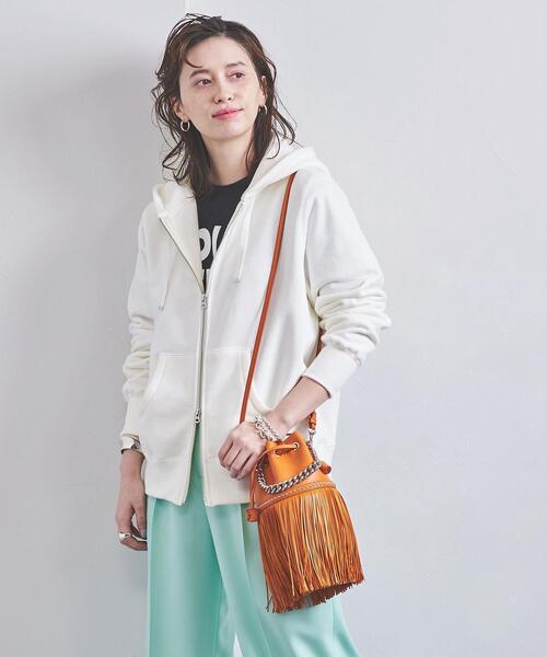 UNITED ARROWS(ユナイテッドアローズ)の「UWSC コットン ジップ パーカー(パーカー・レディース・ホワイト/ライトグレー・FREE)」の6枚目の写真