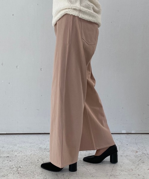 Riberry（リベリー）の「配色ステッチワイドパンツ（その他パンツ・レディース・ブラック/ベージュ/カーキ/グリーン/ライトブラウン/ラベンダー/ピンクベージュ・FREE）」の16枚目の写真