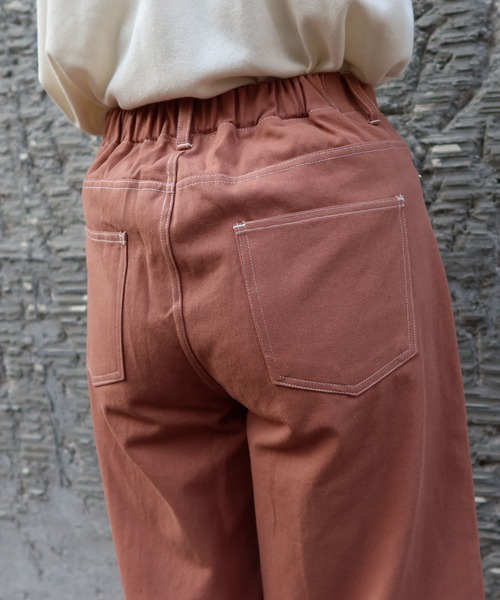 Riberry（リベリー）の「配色ステッチワイドパンツ（その他パンツ・レディース・ブラック/ベージュ/カーキ/グリーン/ライトブラウン/ラベンダー/ピンクベージュ・FREE）」の13枚目の写真