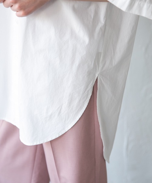 LOWRYS FARM（ローリーズファーム）の「ハーフスリーブチュニックシャツ　878586（シャツ/ブラウス・レディース・オフホワイト/イエロー/ブルー/ブラック・FREE）」の9枚目の写真