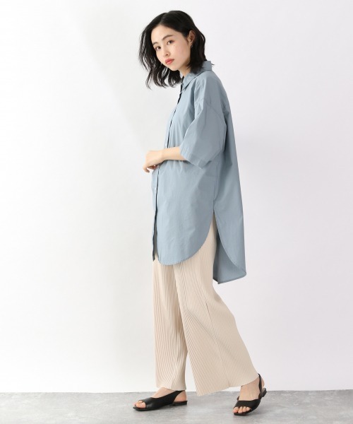 LOWRYS FARM（ローリーズファーム）の「ハーフスリーブチュニックシャツ　878586（シャツ/ブラウス・レディース・オフホワイト/イエロー/ブルー/ブラック・FREE）」の11枚目の写真