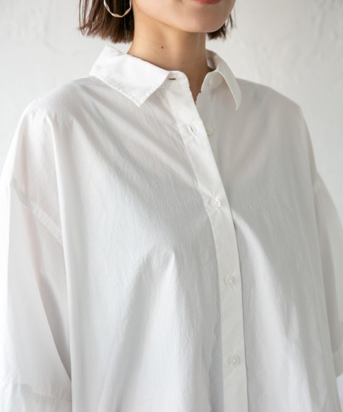 LOWRYS FARM（ローリーズファーム）の「ハーフスリーブチュニックシャツ　878586（シャツ/ブラウス・レディース・オフホワイト/イエロー/ブルー/ブラック・FREE）」の7枚目の写真