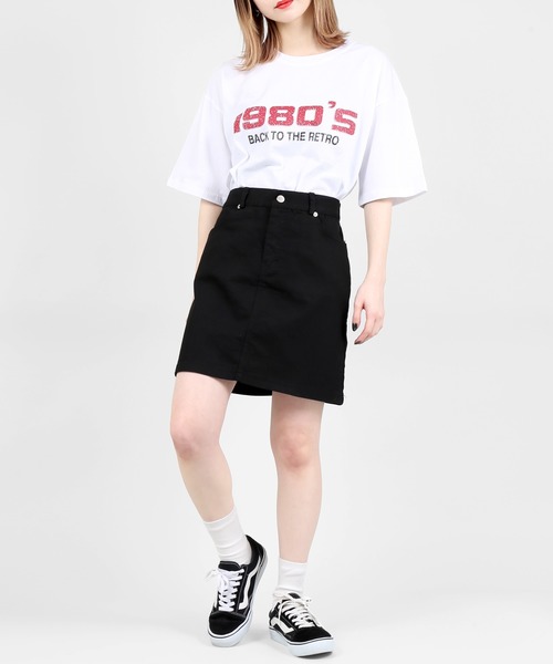 DING（ディング）の「DING/1980sビッグシルエットTシャツ（Tシャツ/カットソー・レディース・ホワイト/スミクロ・FREE）」の4枚目の写真