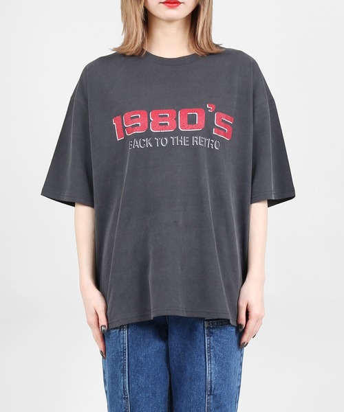 DING（ディング）の「DING/1980sビッグシルエットTシャツ（Tシャツ/カットソー・レディース・ホワイト/スミクロ・FREE）」の6枚目の写真