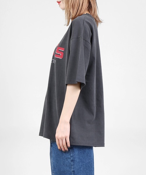 DING（ディング）の「DING/1980sビッグシルエットTシャツ（Tシャツ/カットソー・レディース・ホワイト/スミクロ・FREE）」の7枚目の写真