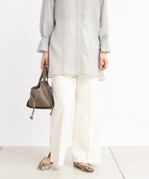 DouDou(ドゥドゥ)の「【SS】セミフレアパンツA(その他パンツ・レディース・ライトグレー/オフホワイト・38/36)」の1枚目の写真