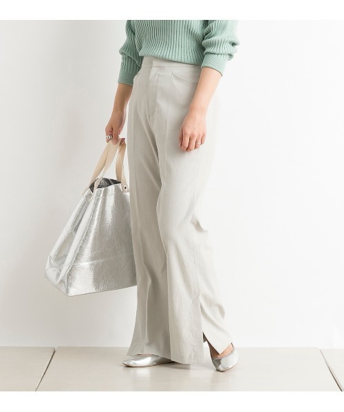 DouDou(ドゥドゥ)の「【SS】セミフレアパンツA(その他パンツ・レディース・ライトグレー/オフホワイト・38/36)」の3枚目の写真