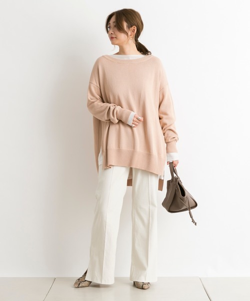 DouDou(ドゥドゥ)の「【SS】セミフレアパンツA(その他パンツ・レディース・ライトグレー/オフホワイト・38/36)」の14枚目の写真