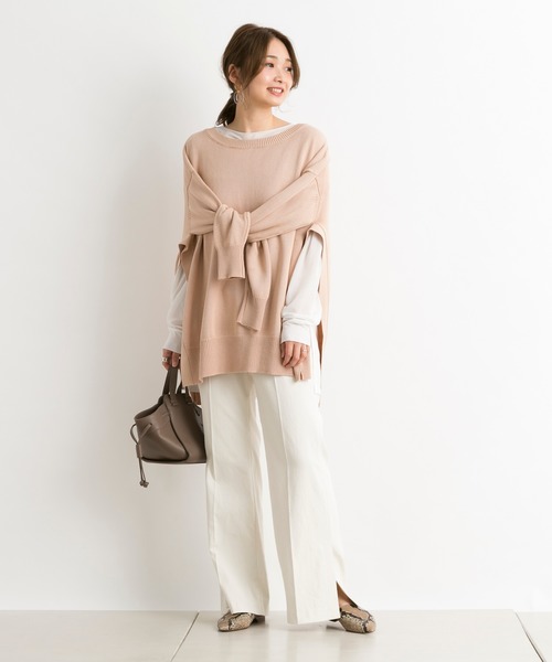 DouDou(ドゥドゥ)の「【SS】セミフレアパンツA(その他パンツ・レディース・ライトグレー/オフホワイト・38/36)」の15枚目の写真