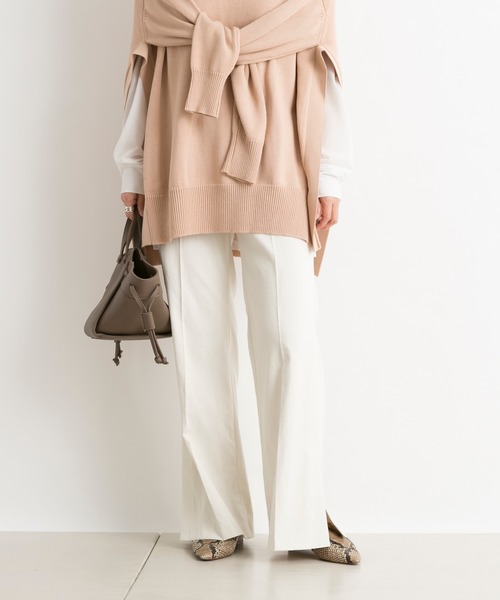 DouDou(ドゥドゥ)の「【SS】セミフレアパンツA(その他パンツ・レディース・ライトグレー/オフホワイト・38/36)」の16枚目の写真