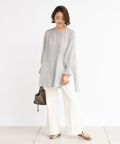 DouDou(ドゥドゥ)の「【SS】セミフレアパンツA(その他パンツ・レディース・ライトグレー/オフホワイト・38/36)」の22枚目の写真