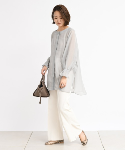 DouDou(ドゥドゥ)の「【SS】セミフレアパンツA(その他パンツ・レディース・ライトグレー/オフホワイト・38/36)」の12枚目の写真