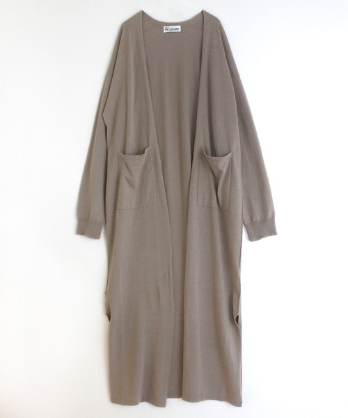 RNA-N（アールエヌエーエヌ）の「K2494 リネンコットンロングカーディガン（カーディガン/ボレロ・レディース・オートミール/イエロー/グレイッシュベージュ・MEDIUM）」の3枚目の写真