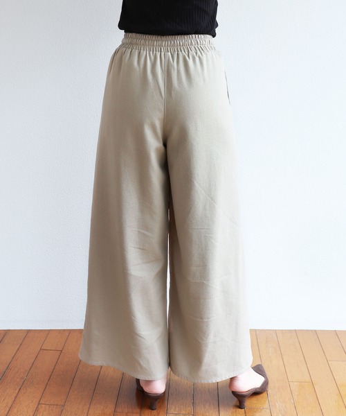 andme（アンドミー）の「コットンリネンワイドパンツ（その他パンツ・レディース・アイボリー/ブラック/キャメル/ベージュ/グリーン系その他/モカ・M/L）」の13枚目の写真