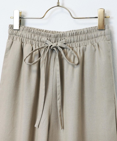 andme（アンドミー）の「コットンリネンワイドパンツ（その他パンツ・レディース・アイボリー/ブラック/キャメル/ベージュ/グリーン系その他/モカ・M/L）」の14枚目の写真