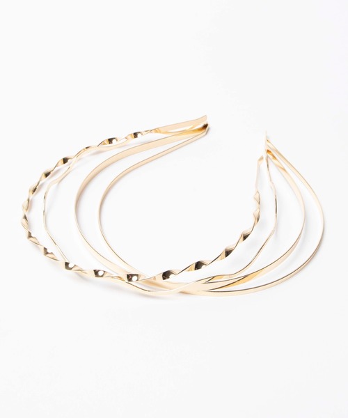 WEGO（ウィゴー）の「WEGO/【4点セット】メタルカチューシャ（カチューシャ・レディース・シルバー/ゴールド・FREE）」の2枚目の写真