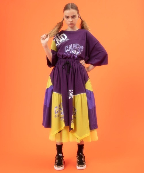 スカート CANDY STRIPPER MESH SWITCHED SKIRT Candy Stripper（キャンディストリッパー）の「MESH SWITCHED