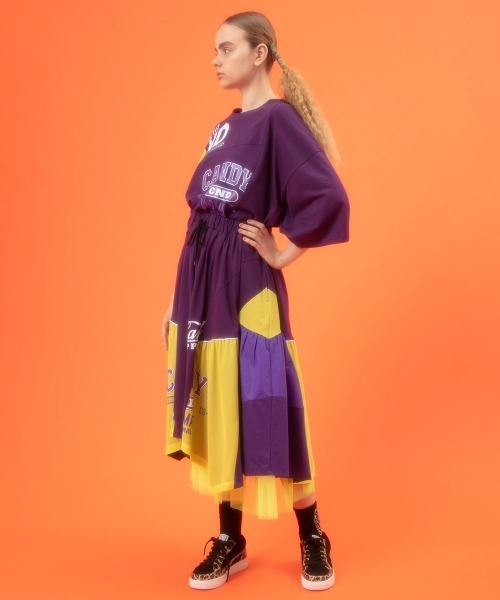 Candy Stripper(キャンディストリッパー)の「MESH SWITCHED スカート(スカート・レディース・ブラック/ブルー/パープル・2)」の9枚目の写真