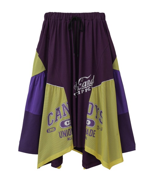 スカート CANDY STRIPPER MESH SWITCHED SKIRT Candy Stripper MESH SWITCHED SKIRT （PURPLE） -ファッション