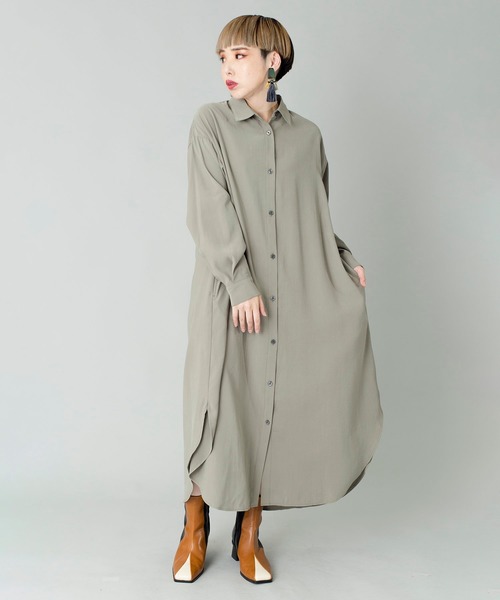 オズモーシス ロング丈ワンピース OSMOSIS（オズモーシス）の「ロングシャツワンピース（シャツ