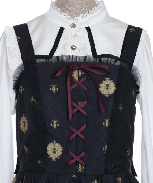 axes femme 鍵柄ジャンスカ グリーン 緑 ワンピース Mサイズ axes femme（アクシーズファム）の「鍵柄ジャンスカ（ワンピース