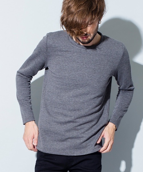 NO ID.(ノーアイディ)の「mlt3129-ボンディングC-N-PO プルオーバー(Tシャツ/カットソー・メンズ・ワイン/ホワイト/グレー/ブラック・2/1/3)」の3枚目の写真