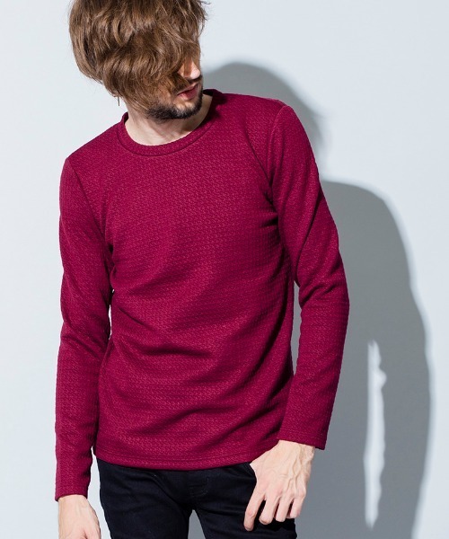NO ID.(ノーアイディ)の「mlt3129-ボンディングC-N-PO プルオーバー(Tシャツ/カットソー・メンズ・ワイン/ホワイト/グレー/ブラック・2/1/3)」の6枚目の写真