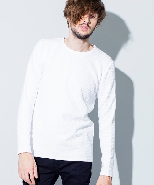 NO ID.(ノーアイディ)の「mlt3129-ボンディングC-N-PO プルオーバー(Tシャツ/カットソー・メンズ・ワイン/ホワイト/グレー/ブラック・2/1/3)」の9枚目の写真