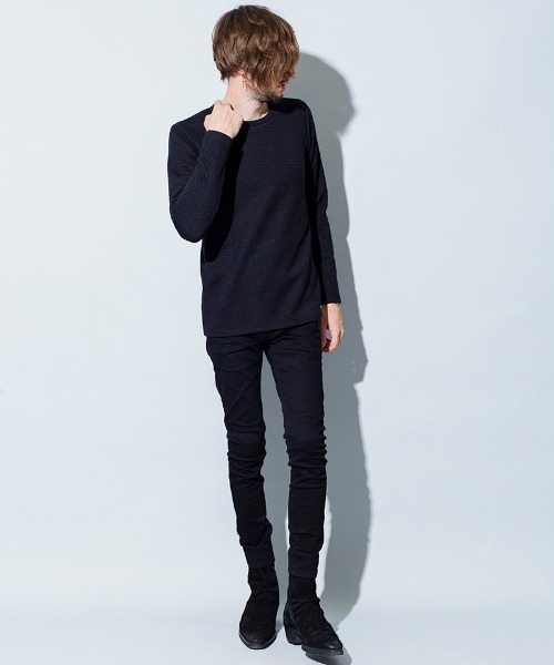 NO ID.(ノーアイディ)の「mlt3129-ボンディングC-N-PO プルオーバー(Tシャツ/カットソー・メンズ・ワイン/ホワイト/グレー/ブラック・2/1/3)」の14枚目の写真