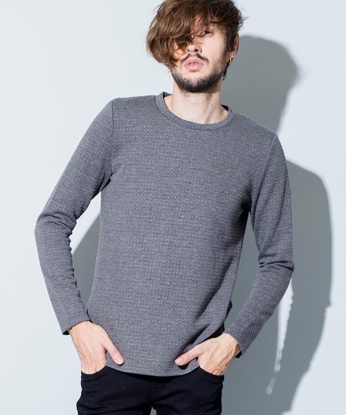 NO ID.(ノーアイディ)の「mlt3129-ボンディングC-N-PO プルオーバー(Tシャツ/カットソー・メンズ・ワイン/ホワイト/グレー/ブラック・2/1/3)」の16枚目の写真