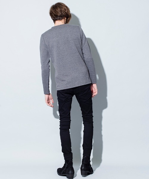 NO ID.(ノーアイディ)の「mlt3129-ボンディングC-N-PO プルオーバー(Tシャツ/カットソー・メンズ・ワイン/ホワイト/グレー/ブラック・2/1/3)」の20枚目の写真
