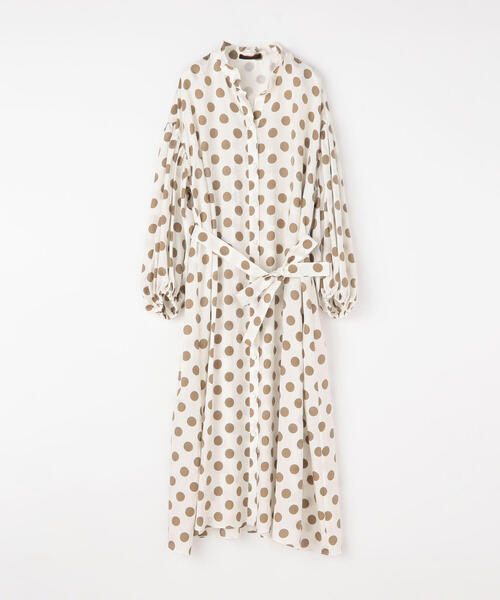 Web先行予約 コットンレーヨンドットプリント ボリュームスリーブシャツワンピース シャツワンピース Tomorrowland トゥモローランド のファッション通販 Zozotown