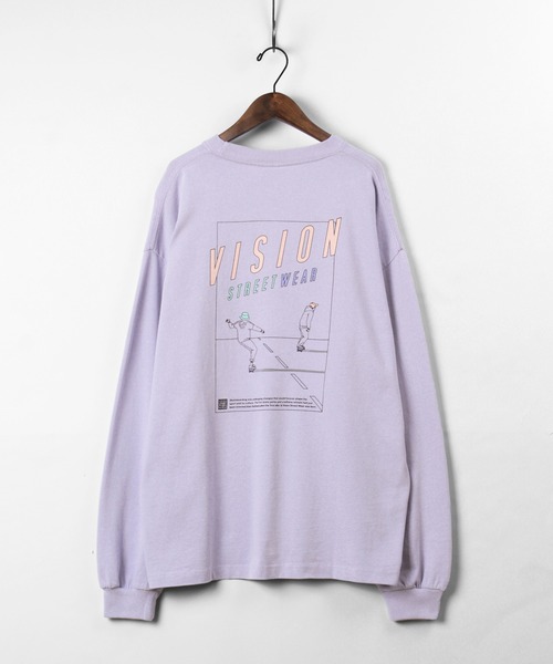 VISION STREET WEAR(ヴィジョンストリートウェア)の「【VISION STREET WEAR/ヴィジョンストリートウェア】 オーバーサイズ イラスト Tシャツ(Tシャツ/カットソー・メンズ・クリーム/パープル/チャコールグレー/ライトブルー/キナリ/ブラック系その他3/ベージュ/アイボリー/オフホワイト/ピンク/ダークブラック・M/L/XL)」の19枚目の写真