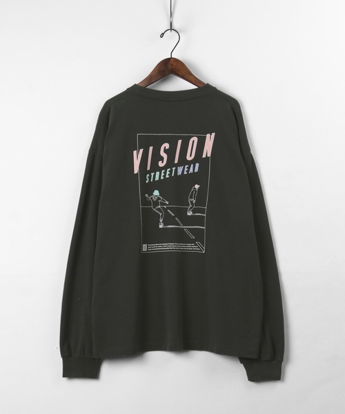 VISION STREET WEAR(ヴィジョンストリートウェア)の「【VISION STREET WEAR/ヴィジョンストリートウェア】 オーバーサイズ イラスト Tシャツ(Tシャツ/カットソー・メンズ・クリーム/パープル/チャコールグレー/ライトブルー/キナリ/ブラック系その他3/ベージュ/アイボリー/オフホワイト/ピンク/ダークブラック・M/L/XL)」の15枚目の写真