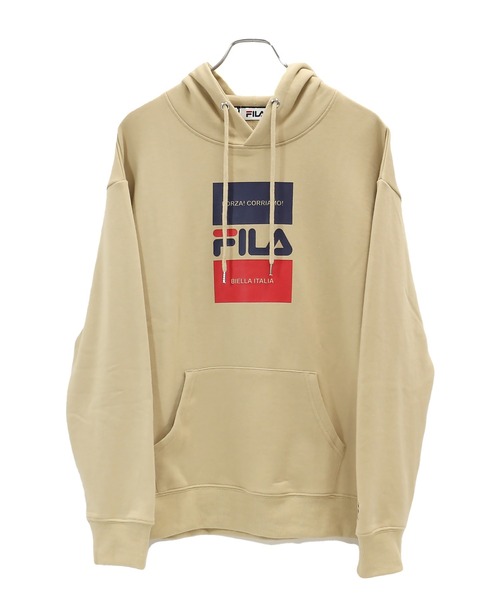 FILA(フィラ)の「【FILA/フィラ】デザインプリント ビッグシルエット スウェット パーカー 裏毛(パーカー・メンズ・ベージュ/ブラック/ネイビー/ホワイト・L/M/LL)」の3枚目の写真