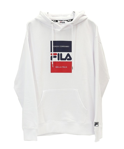 FILA(フィラ)の「【FILA/フィラ】デザインプリント ビッグシルエット スウェット パーカー 裏毛(パーカー・メンズ・ベージュ/ブラック/ネイビー/ホワイト・L/M/LL)」の1枚目の写真