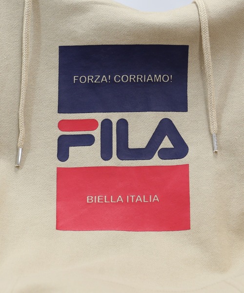 FILA(フィラ)の「【FILA/フィラ】デザインプリント ビッグシルエット スウェット パーカー 裏毛(パーカー・メンズ・ベージュ/ブラック/ネイビー/ホワイト・L/M/LL)」の22枚目の写真