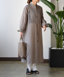 ストライプシャツドレス