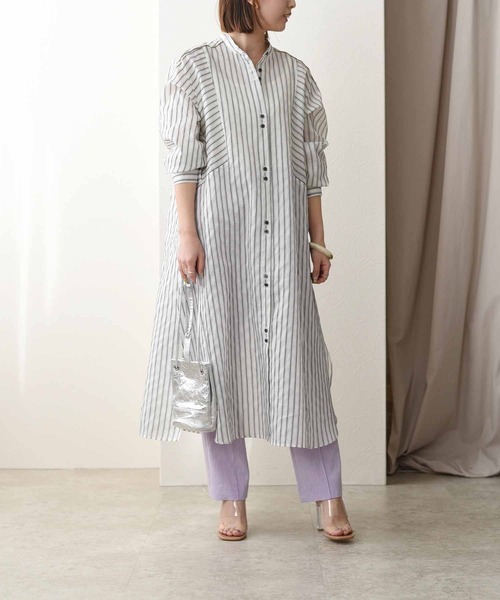 Eimee シャツワンピース ワンピース ドレスストライプシャツドレス シャツワンピース Eimee Law エイミーロウ のファッション