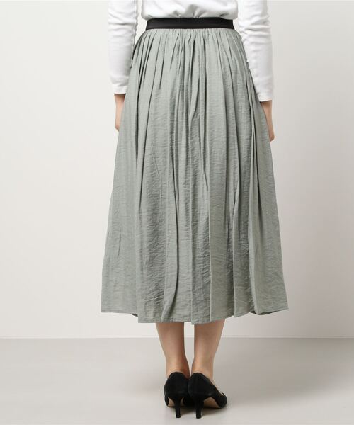 COMME CA ISM(コムサイズム)の「〈ウエストゴム〉 ワッシャー ギャザースカート(スカート・レディース・ブルー/ミント/グレイッシュベージュ・SMALL/MEDIUM/LARGE/X-LARGE)」の5枚目の写真