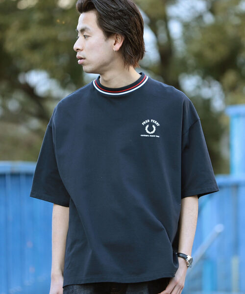 FRED PERRY beamsネイビー Tシャツ Sサイズ BEAMS MEN｜【別注】FRED PERRY / オーバーサイズ ピケ Tシャツ