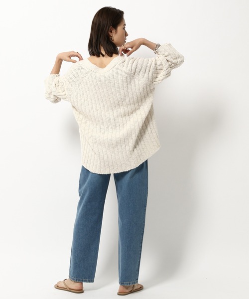 新品タグ付き✨【バビロン】カーディガン アイボリー 定価42,900円 ウール BABYLONE（バビロン）の「BABYLONE/Vネックリブカーディガン【手洗い