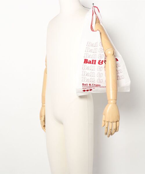 SLOBE IENA（スローブイエナ）の「【BALL&CHAIN/ボール アンド チェーン】 ロゴエコバッグ（エコバッグ/サブバッグ・レディース・ホワイト/ブラック・FREE）」の10枚目の写真