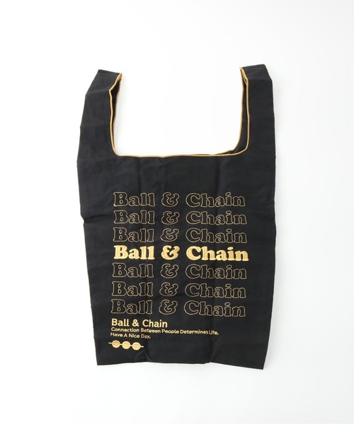 SLOBE IENA（スローブイエナ）の「【BALL&CHAIN/ボール アンド チェーン】 ロゴエコバッグ（エコバッグ/サブバッグ・レディース・ホワイト/ブラック・FREE）」の2枚目の写真