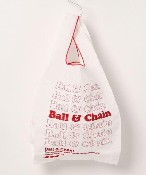 SLOBE IENA（スローブイエナ）の「【BALL&CHAIN/ボール アンド チェーン】 ロゴエコバッグ（エコバッグ/サブバッグ・レディース・ホワイト/ブラック・FREE）」の8枚目の写真