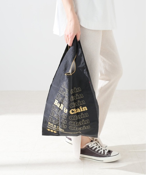 SLOBE IENA（スローブイエナ）の「【BALL&CHAIN/ボール アンド チェーン】 ロゴエコバッグ（エコバッグ/サブバッグ・レディース・ホワイト/ブラック・FREE）」の3枚目の写真
